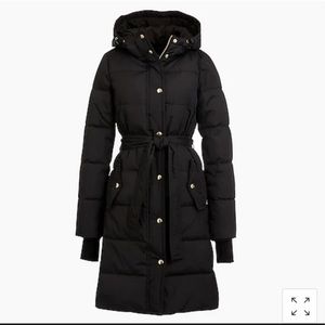 J. Crew long down puffer coat
